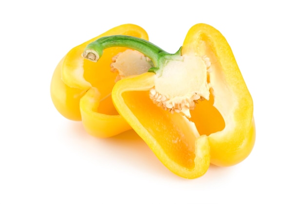 Yellow pepper isolated on a white background