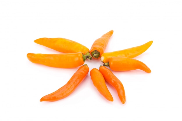 Yellow pepper isolated on a white background