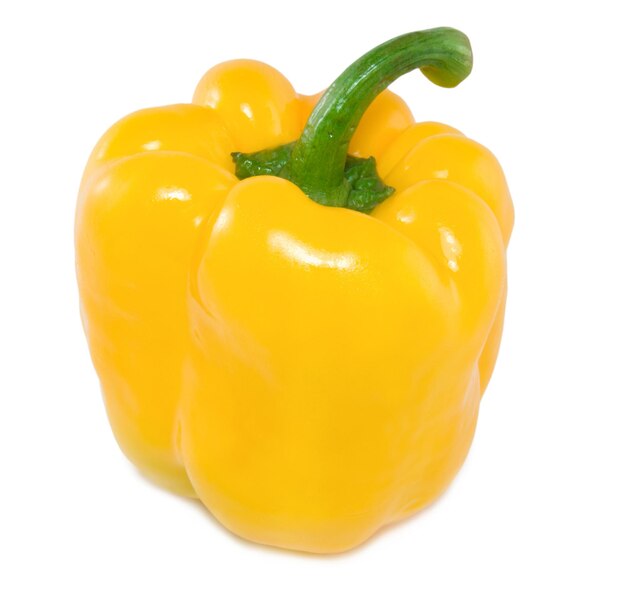 Yellow pepper on a white background