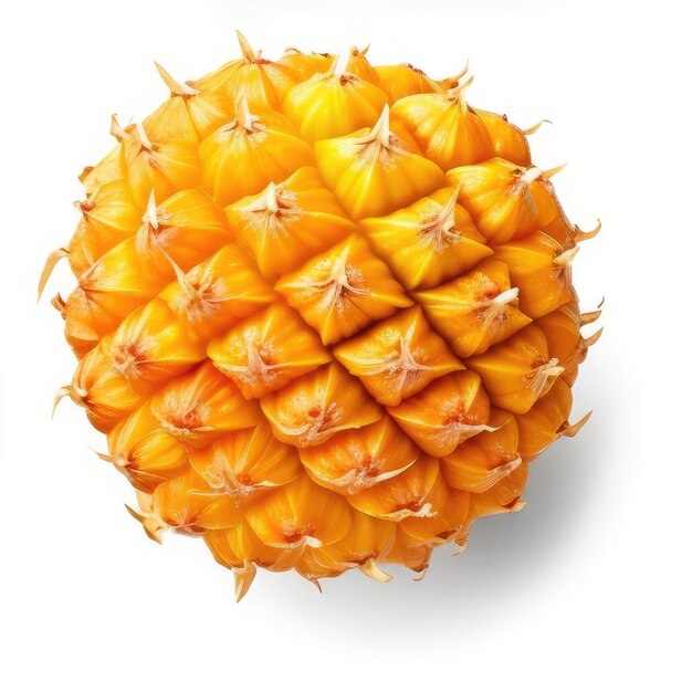 A yellow pineapple that is shaped like a star shaped object.