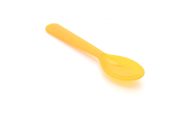 yellow plastic spoon 