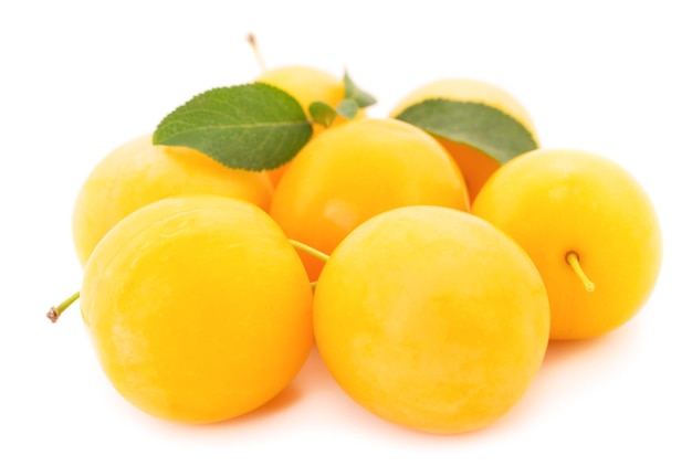 Yellow plum isolated