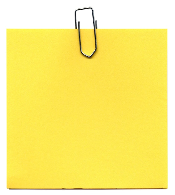 Yellow postit isolated