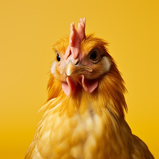 Yellow Poultry Farming Isolated Background