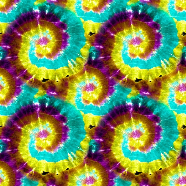 Yellow Psychedelic Kaleidoscope Seamless Tiedye