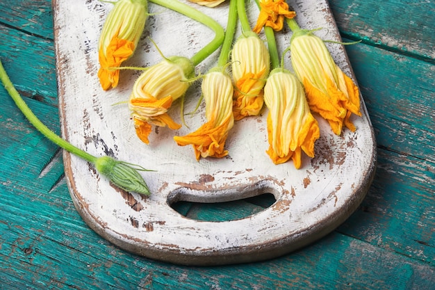 Yellow pumpkin flower