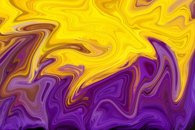 Yellow Purple Liquid Texture Background