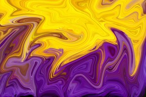 Yellow purple liquid texture background