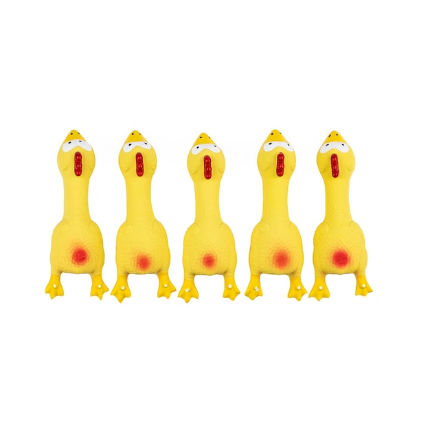 Photo yellow rabit rubber toys for dog and pet cats