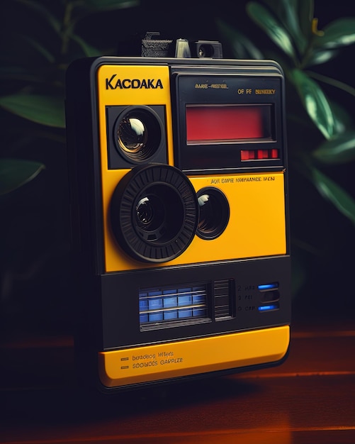 노란색 라디오와 검은색 화면에 코쿠라는 글이 적혀있어요.