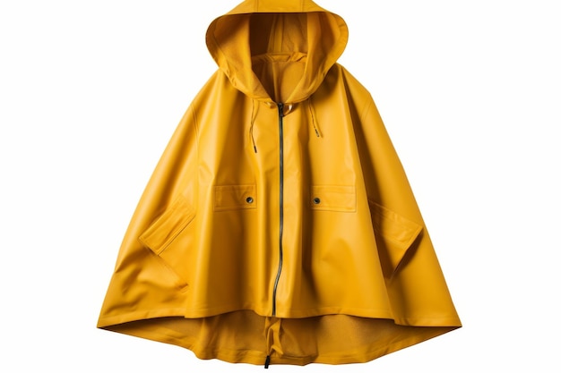 Yellow Raincoat on White Background On a White or Clear Surface PNG Transparent Background