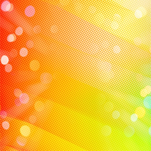 Yellow red bokeh square background