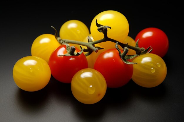 Foto tomati cherry gialli e rossi