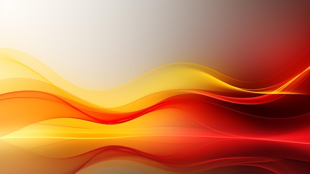 yellow and red curve frame template on white background