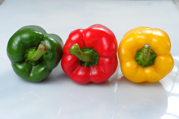 yellow,red,and green bell pepper