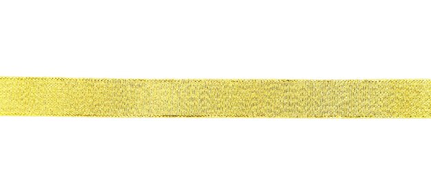 Yellow ribbon isolated on white