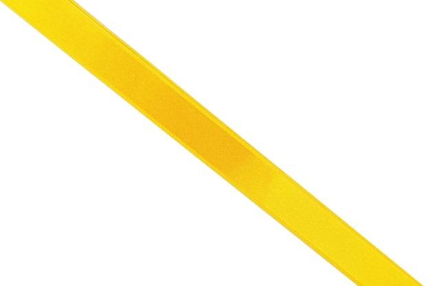 Yellow ribbon isolated 