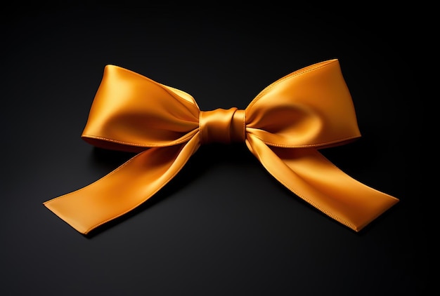 a yellow ribbon on a white background