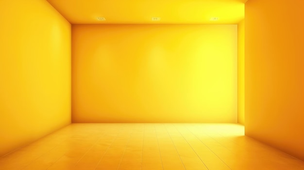 Photo a yellow room with a wall that says'yellow '