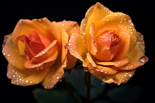 Yellow Rose Texture Background