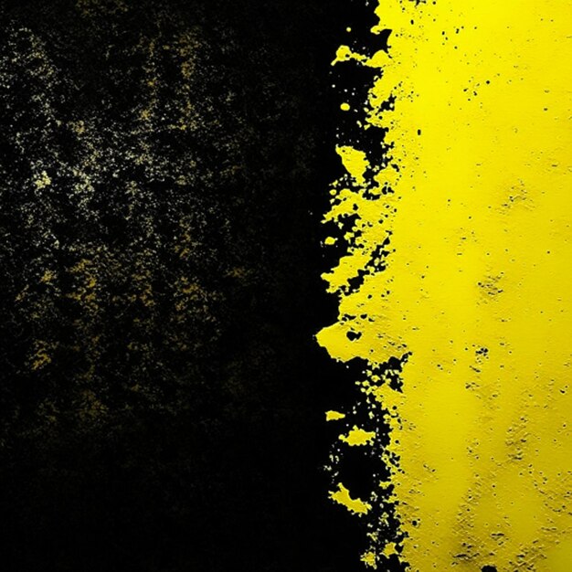 Photo yellow rough and grunge wall textured background