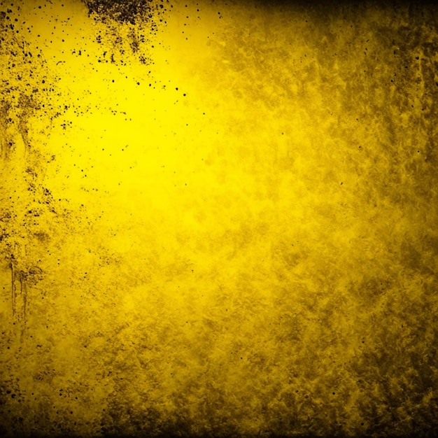 Yellow rough and grunge wall textured background