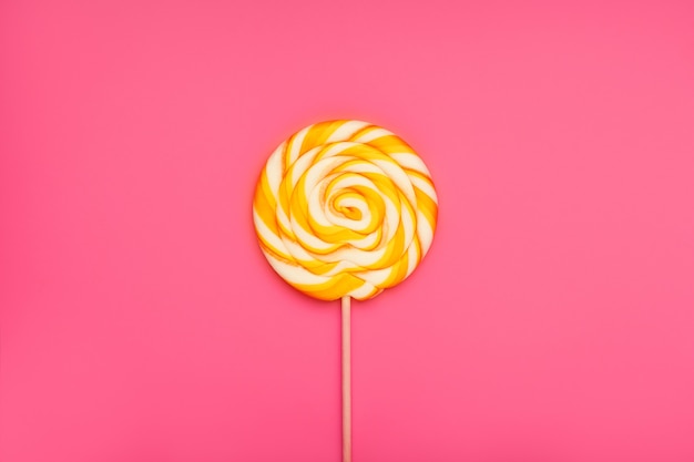 Yellow round lollipop