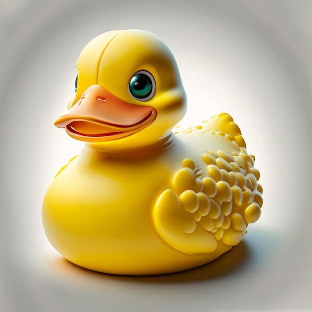 Yellow rubber duck cut out Based on Generative AI