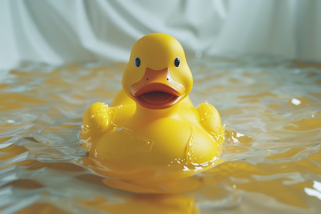 Photo yellow rubber duck duck