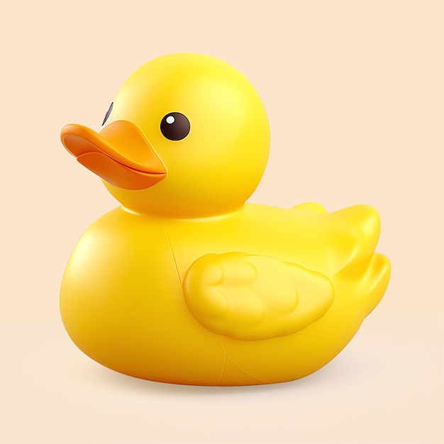 Photo a yellow rubber ducky