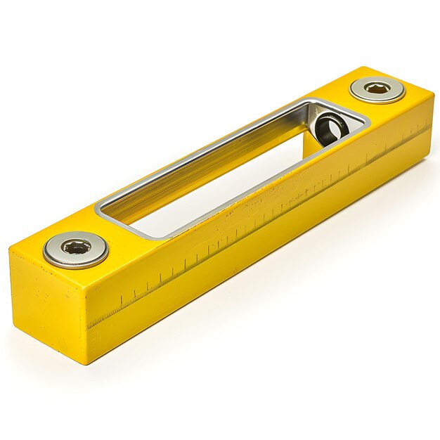 Photo a yellow ruler with the number 1 on it