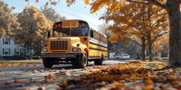 yellow school bus Generative AI