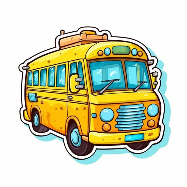 Photo a yellow school bus with a roof rack and a roof rack generative ai