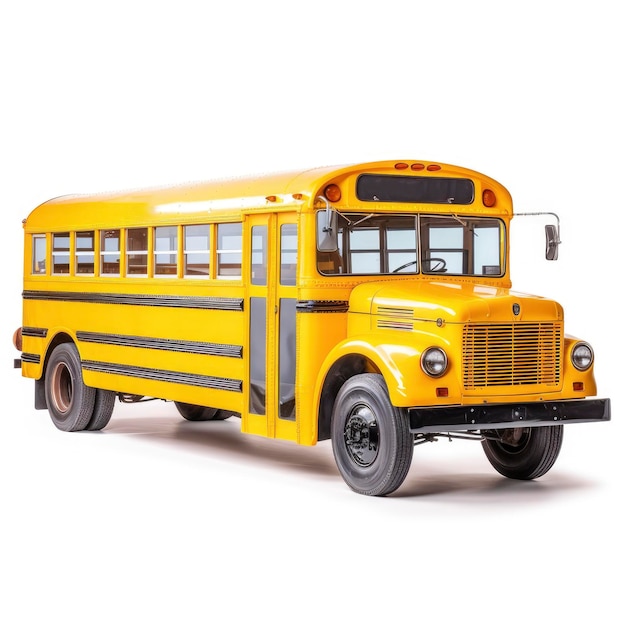 A yellow school bus