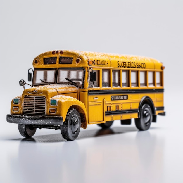 A yellow school bus