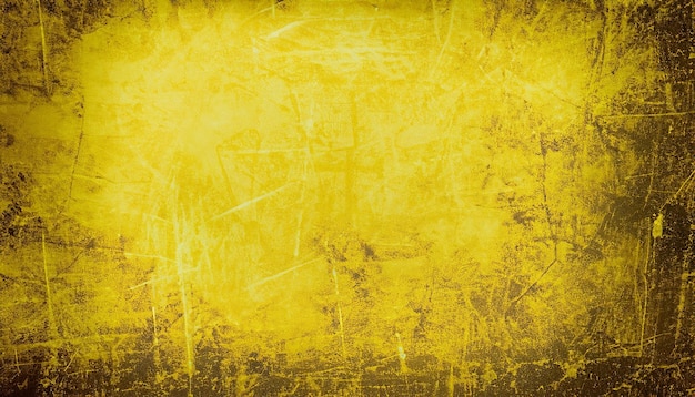 Yellow scratched grunge background grunge textured background surface texture with scratches