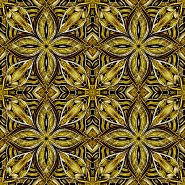 Yellow seamless pattern luxury style Golden textile interior design Geometry modern glowing print Procreate tile texture