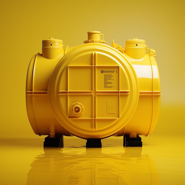 Photo yellow sewage treatment isolated background