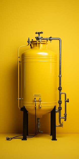 Yellow Sewage Treatment Isolated Background