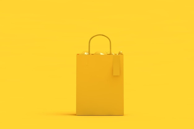 Yellow shopping bag