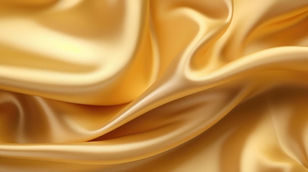 A yellow silk fabric with a soft wave of light.