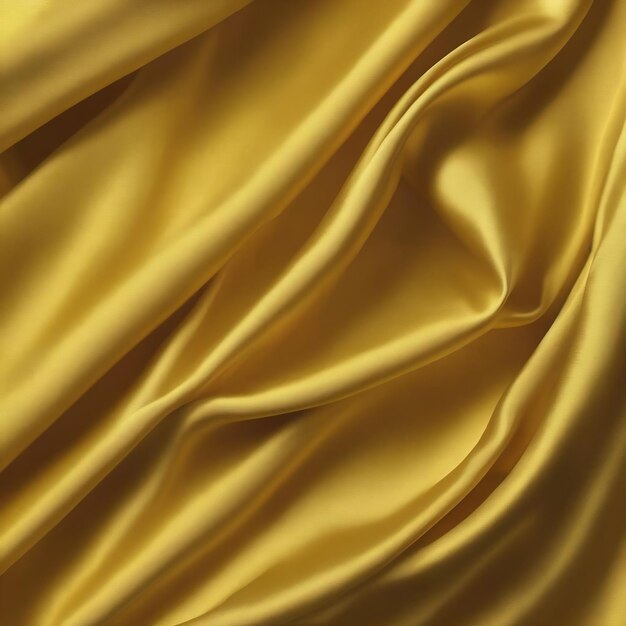 Yellow silk folded fabric background