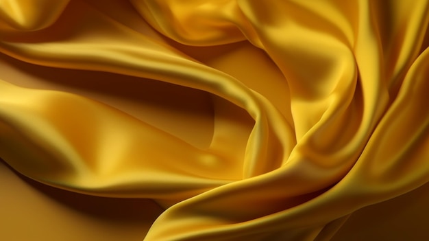 Yellow silk satin background