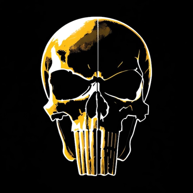 A yellow skull