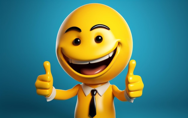 Yellow Smiley Face Giving Thumbs Up