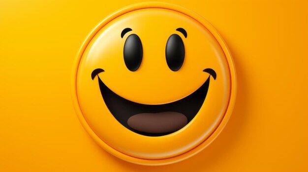 a yellow smiley face on an orange background