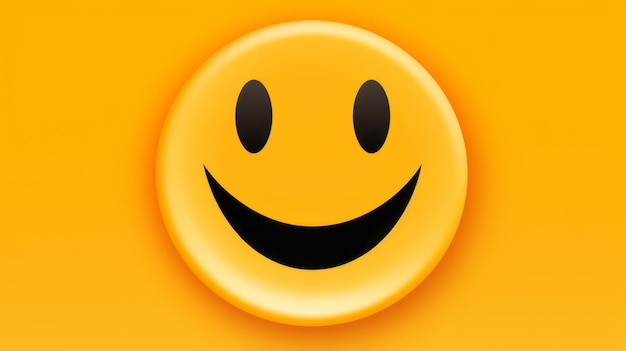 a yellow smiley face on an orange background