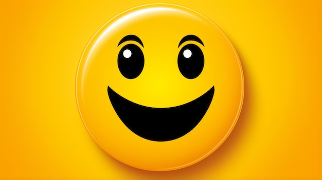 A yellow smiley face on an orange background