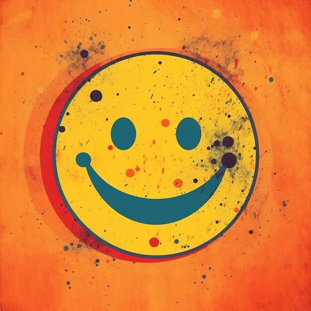 Yellow smiley face painted