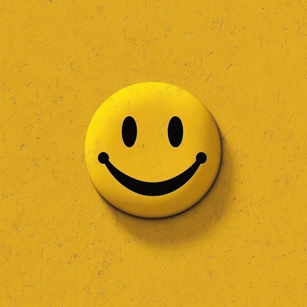 Photo yellow smiley face painted